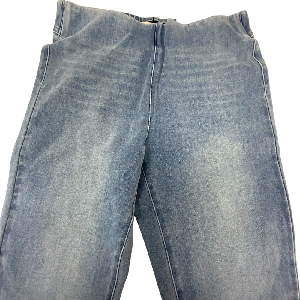 Soft Surroundings Light Wash Ankle Legging Jeans Blue Pull On Size M 10-12 - Picture 5 of 12
